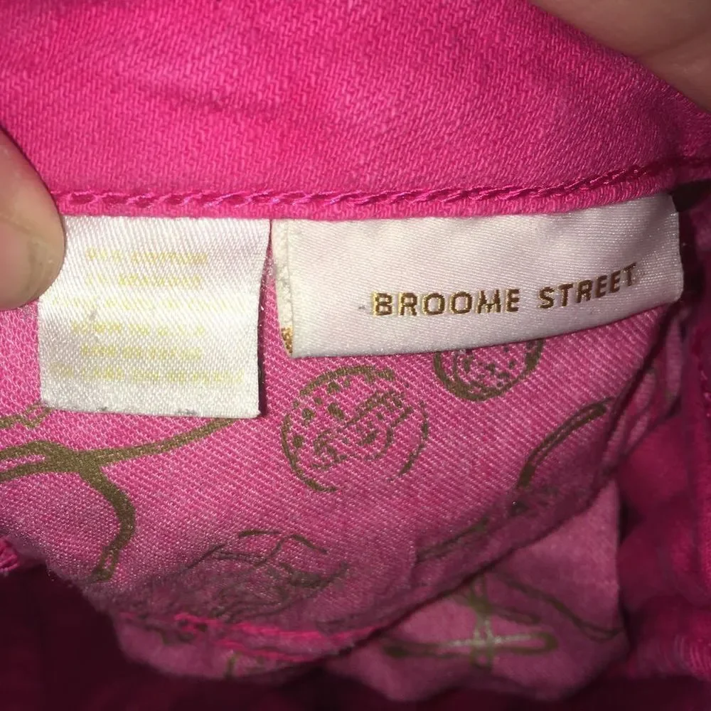 Kate Spade Broome Street hot pink Play Hooky size 24 skinny cropped jeans - Picture 4 of 5